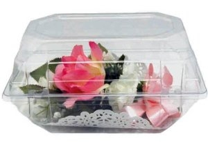 corsage in clear box